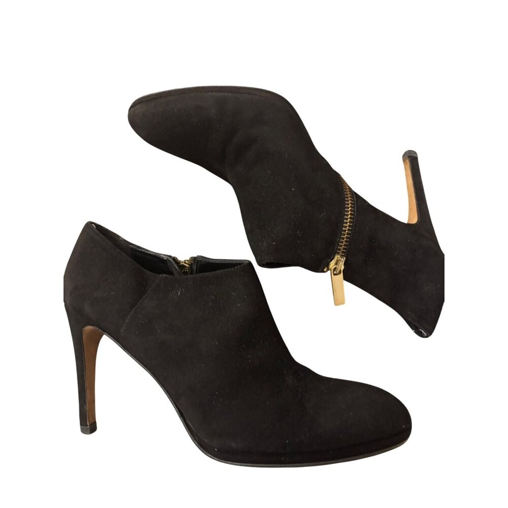 L.K Bennett London Black Suede High Heel Ankle Booties Elegant & Stylish 8.5